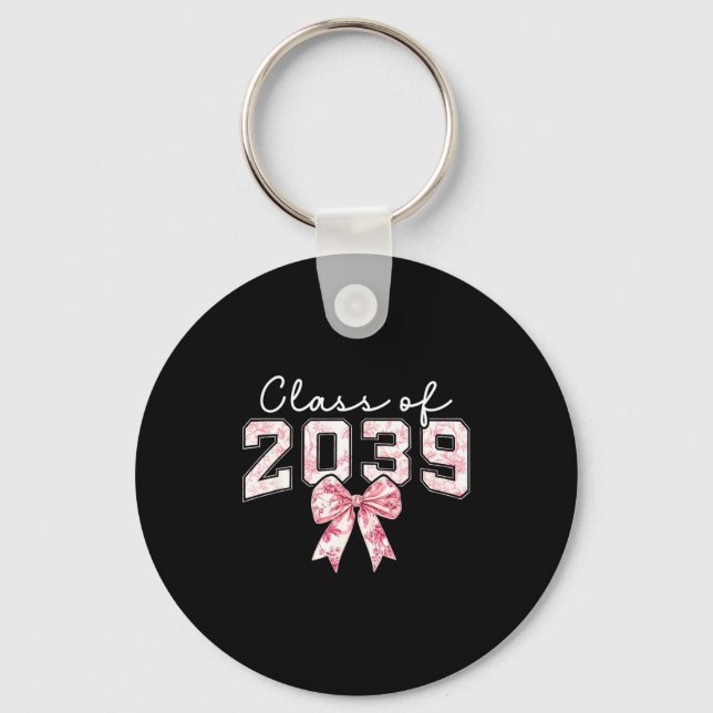 Cl Of 20&#  Grad Preppy Coquette Bow Girly Girl K Schlüsselanhänger (Vorderseite)