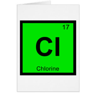 Cl - Symbole de tableau périodique de la chimie du