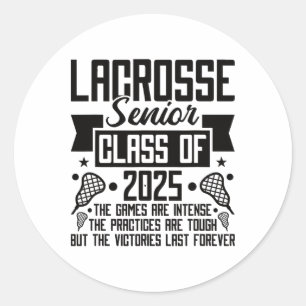 Cl von 2025 Lacrosse Senior Night Runder Aufkleber
