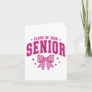 Cl von 2026 Senior 2026 Pink Coquette Bow Graduati Karte