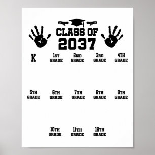 Cl von 2037 Wachse mit mir Handabdruck Vorschule 1 Poster