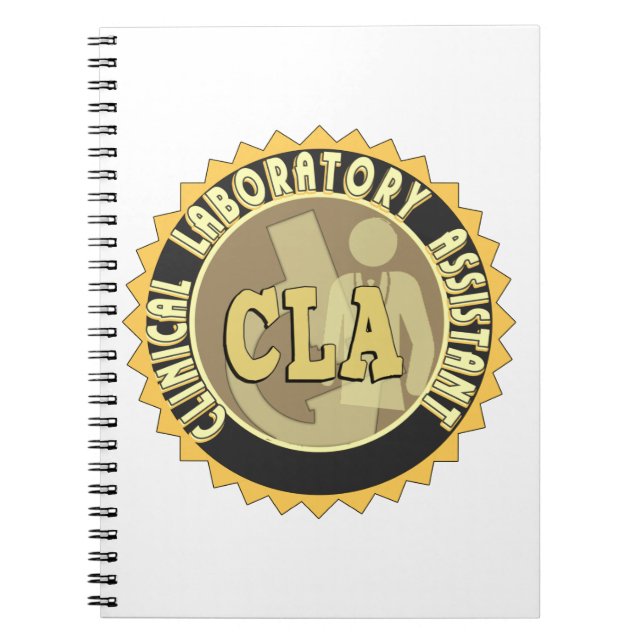 CLA-ABZEICHEN - KLINISCHER LABOR-ASSISTENT NOTIZBLOCK (Vorderseite)