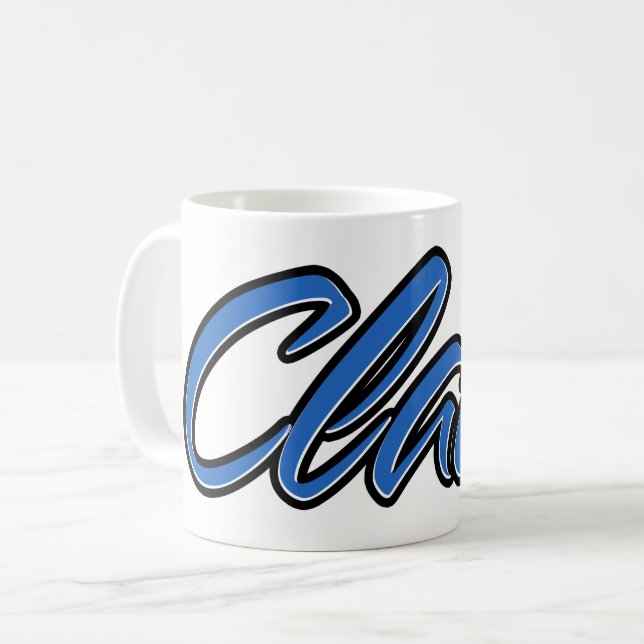 Claa Prénom Blue Tasse Café (Devant gauche)