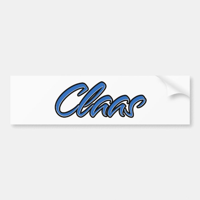 Claas Name blue Aufkleber Sticker Autoaufkleber (Vorne)