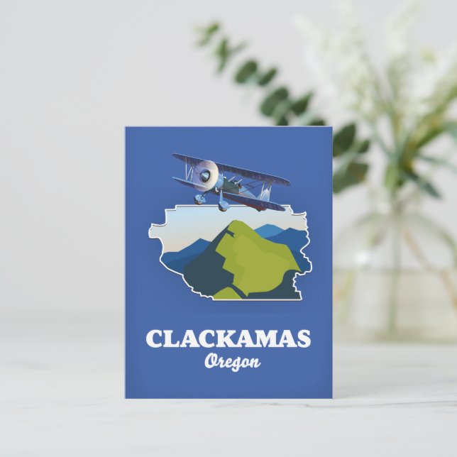 Clackamas Oregon USA-Karte Postkarte (Stehend Vorderseite)