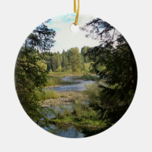 Clackamas River, OR Keramik Ornament