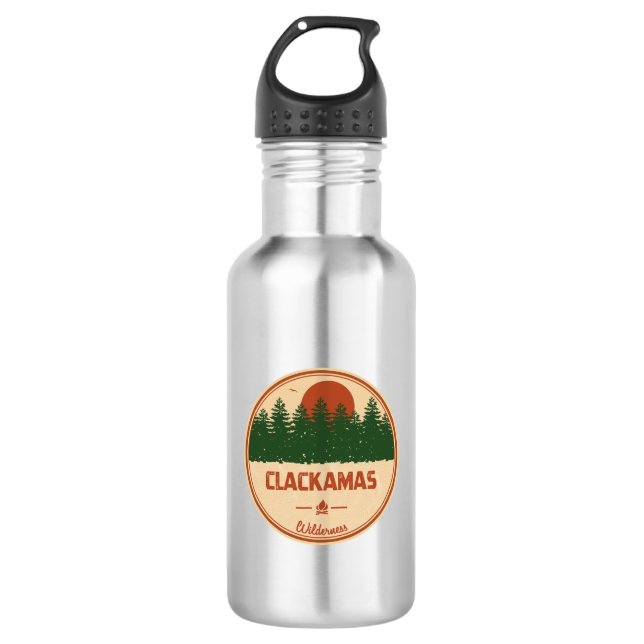 Clackamas Wilderness Oregon Edelstahlflasche (Vorderseite)