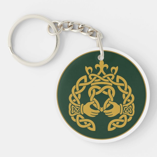 Claddagh à entrelacs doré (Devant)