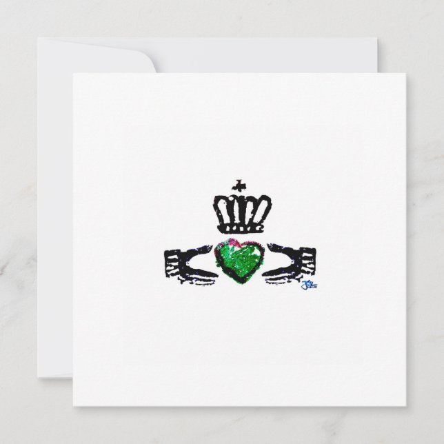 "Claddagh - Green" 2022 Dankeschön-Karte Dankeskarte (Vorderseite)