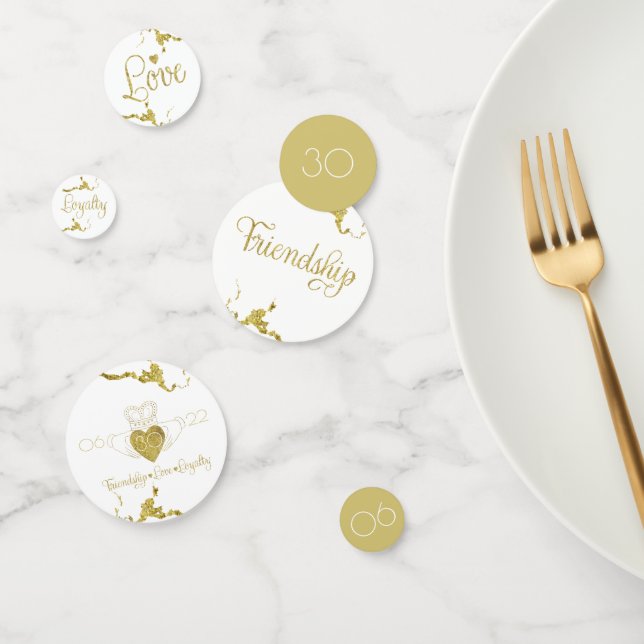 Claddagh Monogram Table Confetti Konfetti (Gruppe)