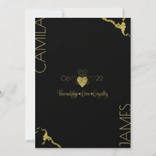 Claddagh-Monogramm-Einladungen Save The Date