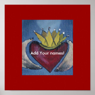 Claddagh Personalize mit/ names Leinwand Poster