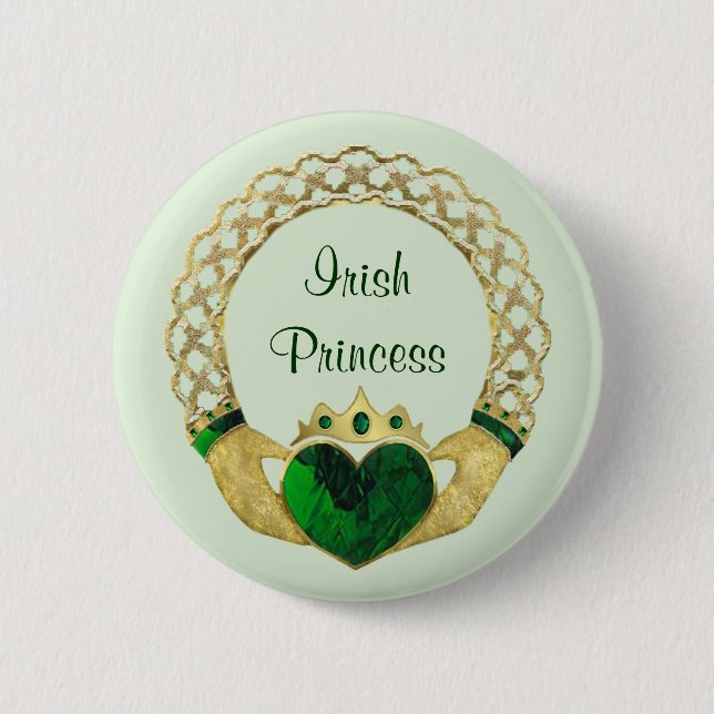 Claddagh Princess Button (Vorderseite)