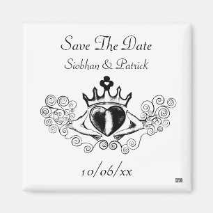 Claddagh (Schwarz) (Save the Date) Magnet