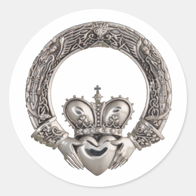 Claddagh Wedding Einladungen Umschlag Aufkleber (Vorderseite)