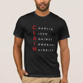 CLAIM, Black Tee, Republik, Rot, Debatte, religiös T-Shirt