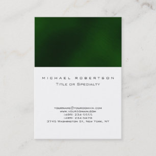 Clair Chic Vert Blanc mignon Carte de visite