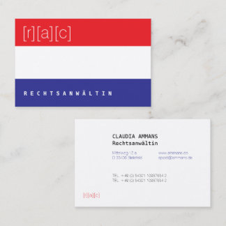 Claire, colorée, carte de visite claire (3c)