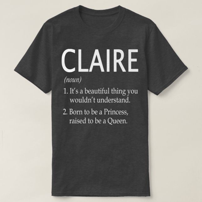 Claire Name Gift 54 T-Shirt (Design vorne)