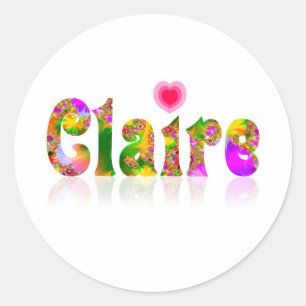 Claire Runder Aufkleber