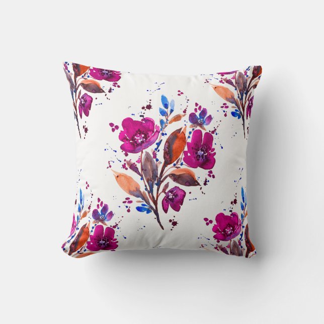 Claire-Two-side Harvest Floral on White Kissen (Vorderseite)