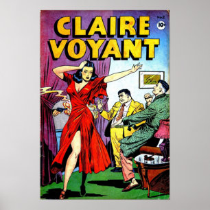 Claire Voyant Psychische Frau Femme Fatale Comic C Poster