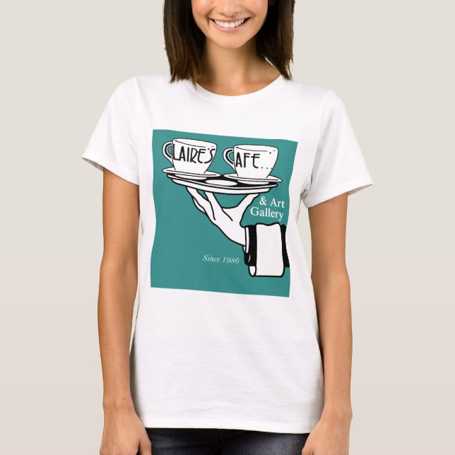 Claires Café und Kunst-Galerie T-Shirt (Vorderseite)