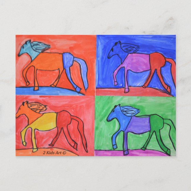 Claires Pferde Postkarte (Vorderseite)