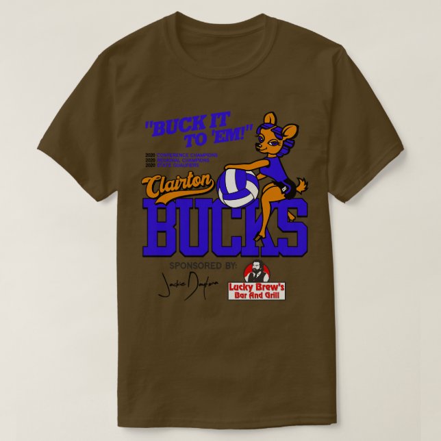 Clairton Bucks Volleyball Jackie Daytona WWDITS TS T-Shirt (Design vorne)
