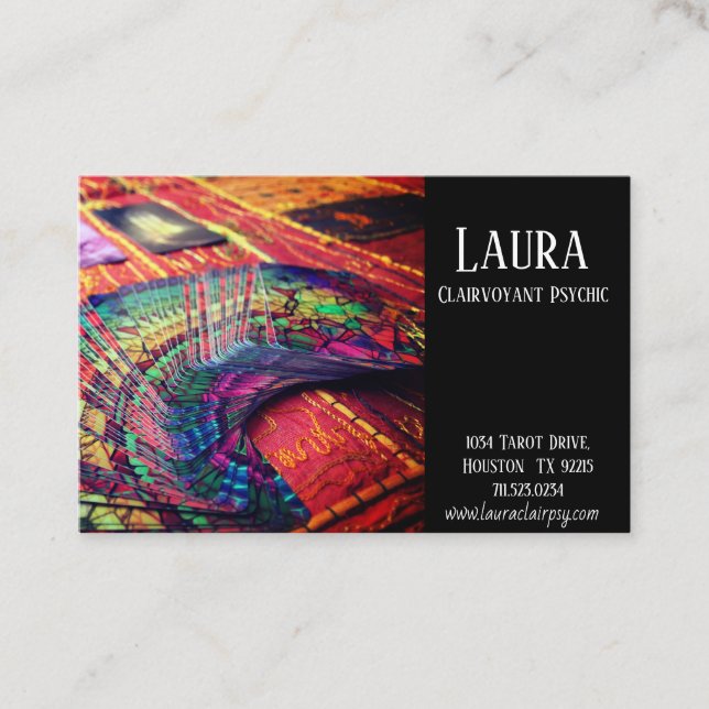 Clairvoyant Psychic Tarot Business Card Visitenkarte (Vorderseite)