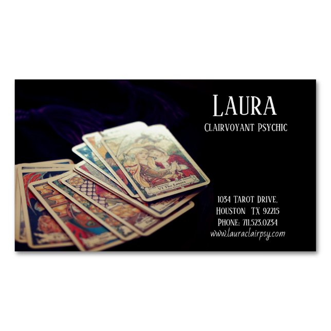 Clairvoyant Psychique Carte de visite Magnet (devant)