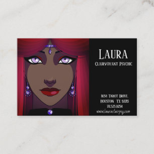 Clairvoyant Psychische Tarot Red Hair Business Car Visitenkarte