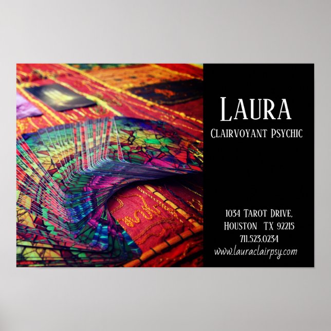 Clairvoyant Psychisches Tarot Poster (Vorne)