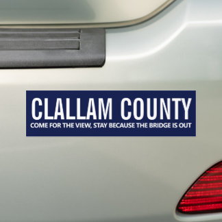 Clallam County Tourismus Humor Autoaufkleber