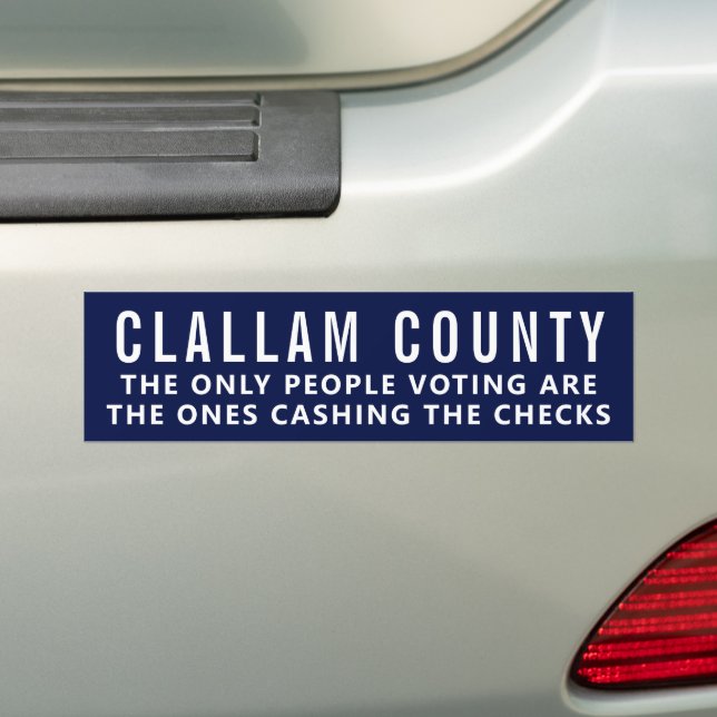 Clallam County Voting Humor Bumper Sticker Autoaufkleber (Auf Auto)