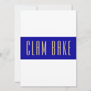 CLAM BAKE Modern Summer White Royal Blue Streifen