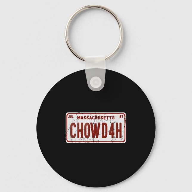 Clam Chowder Boston Accent Chowdah Funny  Schlüsselanhänger (Vorderseite)