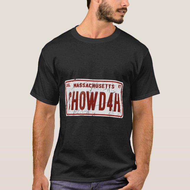 Clam Chowder Boston Accent Chowdah Funny  T-Shirt (Vorderseite)