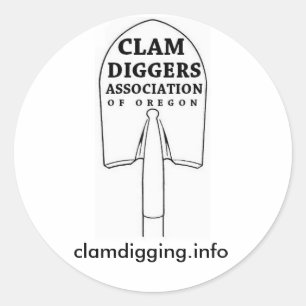 Clam Diggers Association Autoaufkleber Runder Aufkleber