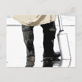 Clam Diging Postcard Postkarte