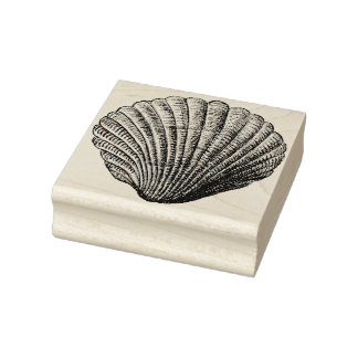 Clam Muschel Vintage Kautschukkunst Briefmarke Gummistempel