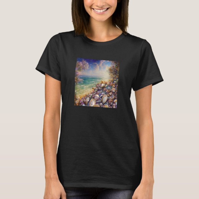 Clam Seashell Muschel Collector Beach Coastal T-Shirt (Vorderseite)