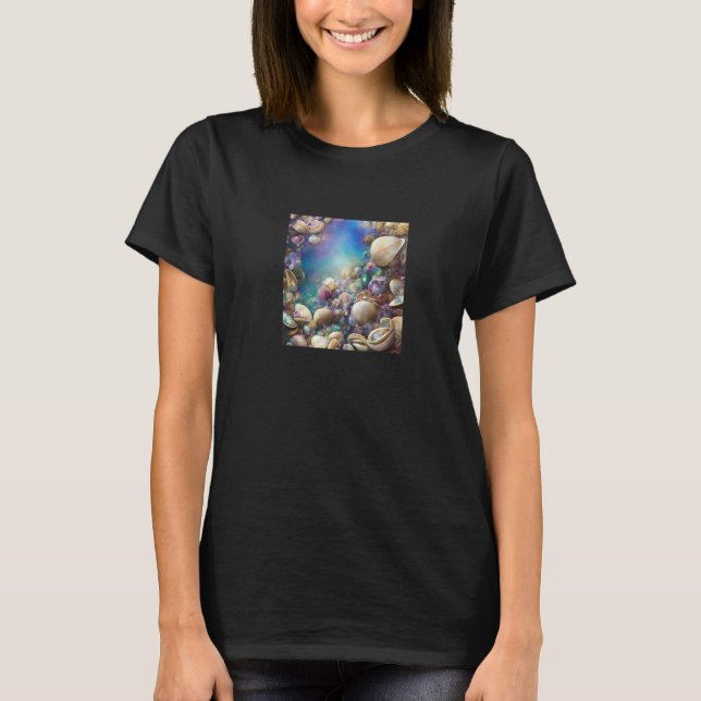 Clam Seashell Shell Collector Beach Ocean Coastal  T-Shirt (Vorderseite)