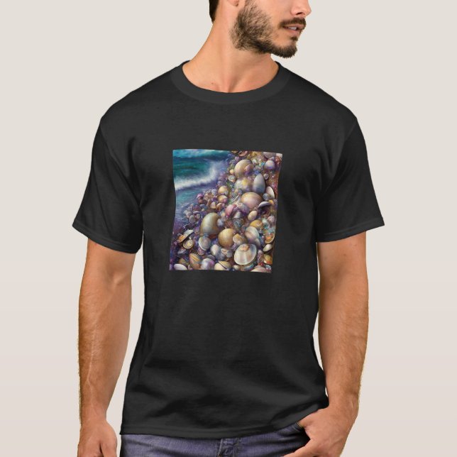 Clam Seashell Shell Collector Beach Ocean Coastal  T-Shirt (Vorderseite)