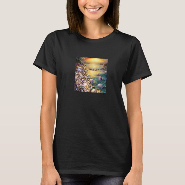 Clam Seashell Shell Collector Beach Ocean Coastal  T-Shirt (Vorderseite)