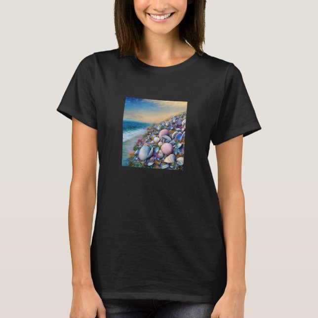 Clam Seashell Shell Collector Beach Ocean Coastal  T-Shirt (Vorderseite)