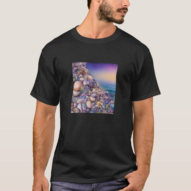 Clam Seashell Shell Collector Beach Ocean Coastal  T-Shirt (Vorderseite)