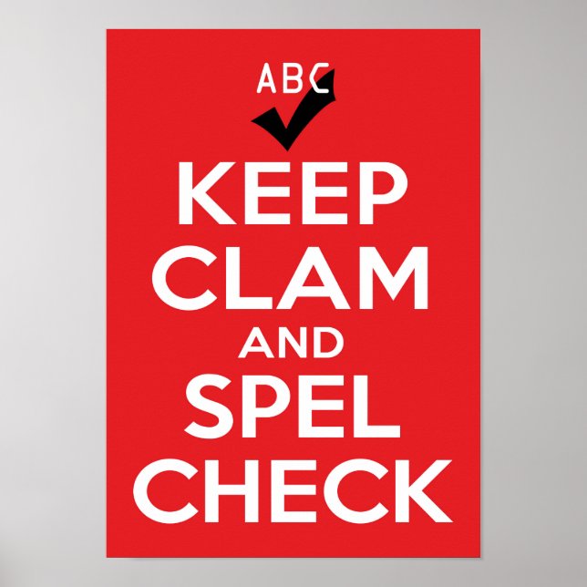 Clam und Spel-Karo behalten Poster (Vorne)