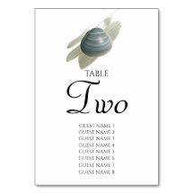 Clam Watercolor Stroke Wedding Guest Names