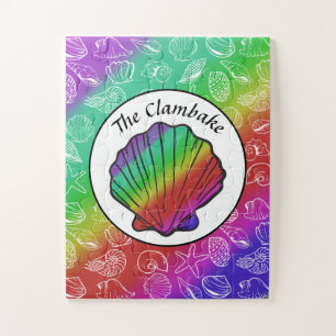 Clambake Regenbogen-Muschel-Schalentiere Muster 11
